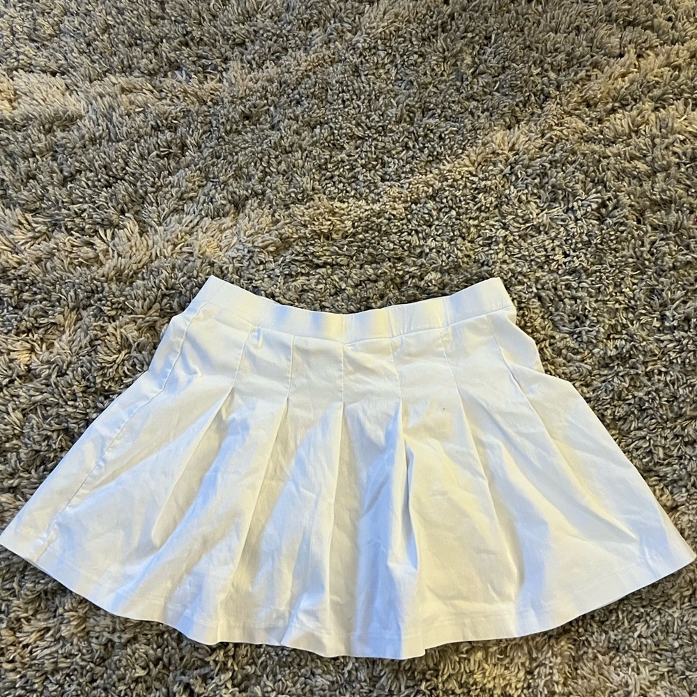 White skater skirt